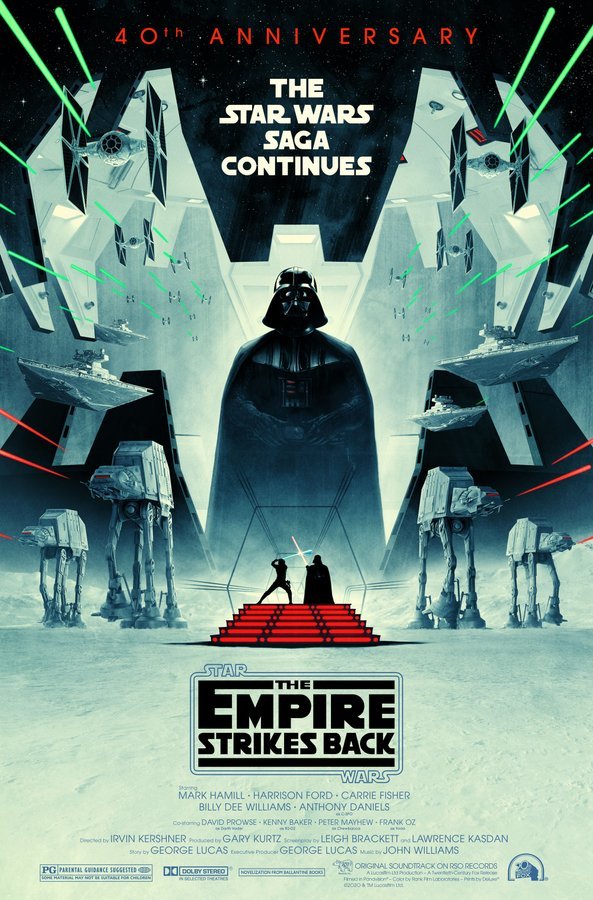 Klicke auf die Grafik für eine vergrößerte Ansicht  Name: Star Wars The Empire strikes back Poster 40th Anniversarys.jpg Ansichten: 1 Größe: 139,3 KB ID: 230369